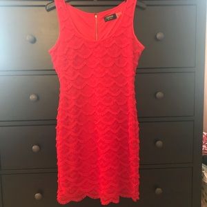 Guess Los Angeles Scalloped Fringe Dress
